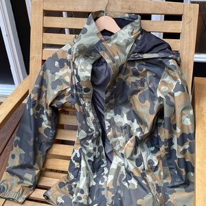 The North Face Camo Rain Jacket with Hood